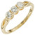 Peter Suchy .47 Carat Diamond Yellow Gold Three Stone Ring