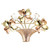 5.00 Carat Moonstone Sapphire Tri Color Gold Flower Basket Brooch