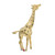 Ruby and Diamond Yellow Gold Giraffe Brooch