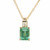 Peter Suchy GIA Certified 1.89 Carat Emerald Diamond Yellow Gold Pendant 