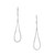 .90 Carat Diamond White Gold Loop Dangle Earrings