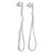 .90 Carat Diamond White Gold Loop Dangle Earrings