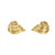 Henry Dunay Textured Clip Post 18k Yellow Gold Earrings