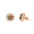 Peter Suchy 4.12 Carat Andalusite Diamond Rose Gold Halo Earrings