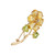 10.00 Carat Citrine Peridot Diamond Yellow Gold Brooch