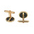 Black Onyx Yellow Gold Domed Cufflinks