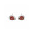 Peter Suchy .63 Carat Pear Ruby Diamond White Gold Halo Stud Earrings