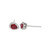 Peter Suchy .63 Carat Pear Ruby Diamond White Gold Halo Stud Earrings