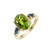 Peter Suchy 2.75 Carat Peridot Blue Sapphire Yellow Gold Ring