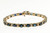 Vintage Oval Royal Sapphire 0.84ct Diamond 14k Yellow Gold Hinged Link Bracelet