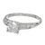 EGL Certified .61 Carat Round Diamond Platinum Three-Stone Engagement Ring