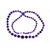 Natural Amethyst Bead White Gold Necklace