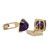 22.00 Carat Amethyst 14k Yellow Gold Cufflinks