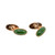 Nephrite Jade 14k Rose Gold Double Sided Cufflinks