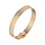 14k Tri Color Gold Semi Bangle Bracelet