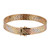 14k Tri Color Gold Semi Bangle Bracelet