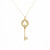 Tiffany & Co. Clover Diamond Key Pendant Necklace