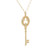 Tiffany & Co. Clover Diamond Key Pendant Necklace