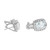 7.9 Carats Topaz White Gold Clip Post Earrings