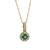 Peter Suchy .26 Carat Emerald Diamond Yellow Gold Pendant Necklace