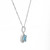 Peter Suchy .58 Carat Blue Topaz Diamond White Gold Pendant Necklace