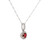 Peter Suchy .31 Carat Ruby Diamond White Gold Halo Pendant Necklace