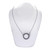 Vintage Platinum Open Circle Diamond .75ct Sapphire Necklace