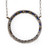 Vintage Platinum Open Circle Diamond .75ct Sapphire Necklace
