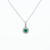 Peter Suchy .24 Carat Emerald Diamond White Gold Pendant Necklace