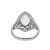 2.50 Carat Moonstone White Gold Filagree Ring