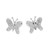 .34 Carat Diamond White Gold Pave Butterfly Earrings