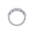 .75 Carat Pink Sapphire Diamond White Gold Band Ring