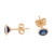 Peter Suchy 1.07 Carat Montana Sapphire Yellow Gold Stud Earrings