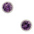 Peter Suchy 4.71 Carat Amethyst Diamond White Gold Halo Earrings 