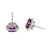 Peter Suchy 4.71 Carat Amethyst Diamond White Gold Halo Earrings 