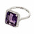 Peter Suchy 5.83 Carat Amethyst Diamond White Gold Ring