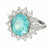 Peter Suchy GIA 5.98 Carat Paraiba Tourmaline Diamond Halo Platinum Ring 
