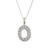 6.09 Carat Oval Aquamarine Diamond Halo Pendant Necklace