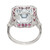10.35 Carat Rectangle Aquamarine Ruby Diamond Platinum Engagement Ring