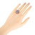 10.35 Carat Rectangle Aquamarine Ruby Diamond Platinum Engagement Ring