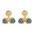 Tiffany & Co Schlumberger Hematite Yellow Gold Double Acorn Cufflinks