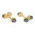 Tiffany & Co Schlumberger Hematite Yellow Gold Double Acorn Cufflinks