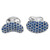 Tiffany & Co Elsa Peretti 2.85 Carat Sapphire Platinum Bean Cufflinks