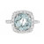 Peter Suchy 3.66 Carats Aquamarine Diamond Halo Platinum Engagement Ring