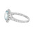 Peter Suchy 3.66 Carats Aquamarine Diamond Halo Platinum Engagement Ring