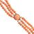 GIA Certified Coral Three Strand Victorian Gold Necklace