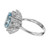 1.50 Carat Oval Aquamarine Diamond Halo Gold Engagement Ring
