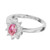 Peter Suchy .62 Carat Oval Pink Sapphire Diamond Halo Gold Engagement Ring