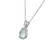 Peter Suchy 5.31 Carat Pear Aquamarine Diamond White Gold Pendant Necklace