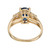 GIA Certified 1.50 Carat Oval Sapphire Diamond Gold Three-Stone Engagement Ring